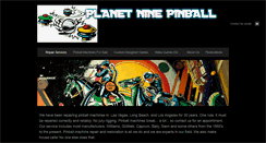 Desktop Screenshot of planetninepinball.com
